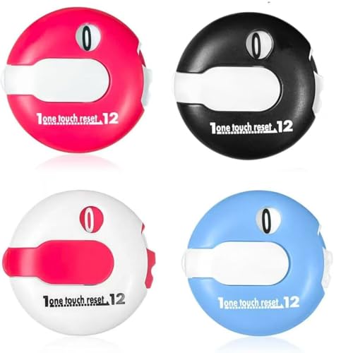 Golf Score Counter - 3 Pack Mini Stroke Trackers, Multi-Colored Compact Golf Scoring Tools for Easy Use on The Green - color: 4-color