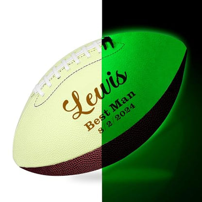 EDSG Custom Football Groomsmen Gifts 2026 Graduation Gifts for Him High School Personalized Footballs Junior Footballs Class of 2026 Full 12-Inch Football Gifts for Coach Dad Fan Birthday - color: Design 4
