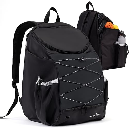 Athletico Pro 42L Pickler Pickleball Backpack (Black)