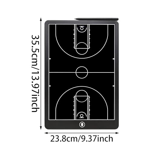Basketball Coaching Board, 16 Inch LCD Coach Clipboard, Basketball Marker Training Equipment Accessories with Pen