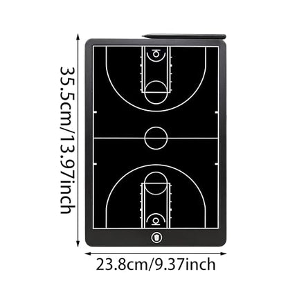 Basketball Coaching Board, 16 Inch LCD Coach Clipboard, Basketball Marker Training Equipment Accessories with Pen