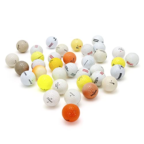 Recycled Hit-Away Used Golf Balls - Cheap Bulk Golfballs Perfect for Practice & Range Hitting - Mix Comes in a Mesh Ball Carrying Bag