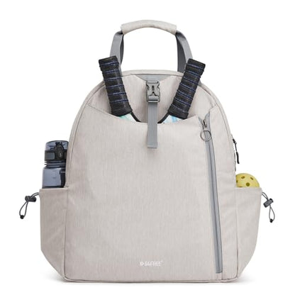 G4Free Tennis Backpack, Pickleball Bag Tote, Large Pickleball Bags for Women and Men, Casual Sports Gym Tennis Bag - color: Ivory