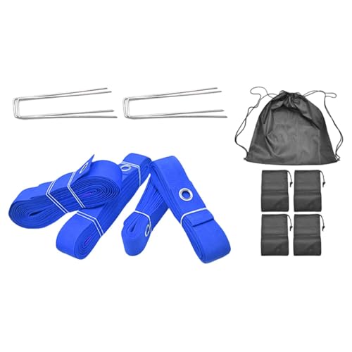 2 Pieces Beach Volleyball Lines Borderline Field Court Marker Kit Badminton Lines Portable Accessories for Easy Carrying and Compact Storage Suitable - color: blue