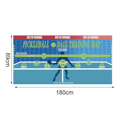 Portable Pickleball Training Pad with Rebound Board – 35"x70" Weather-Resistant Practice Mat for Indoor/Outdoor Drills, Easy-Install Solo Hitting Aid