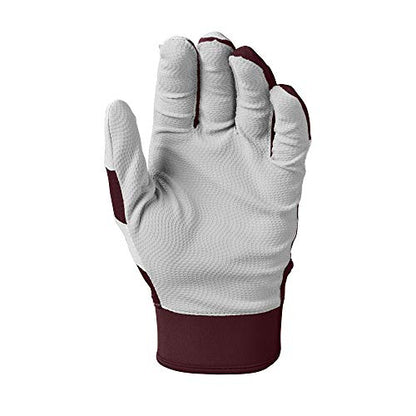 EvoShield SRZ-1™ Batting Gloves - Adult and Youth Sizes - color: Maroon, size: Small, style: Adult