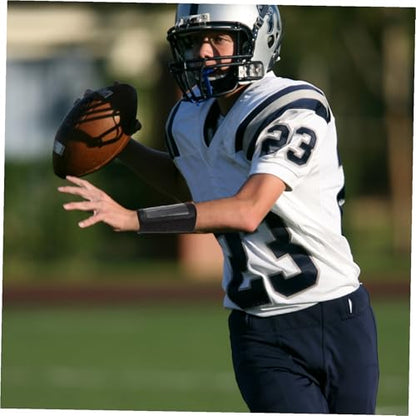 Kisangel Football Tactical Wristband Quarterback Play Wristband Protective Arm Band Black Medium for Sports and Training