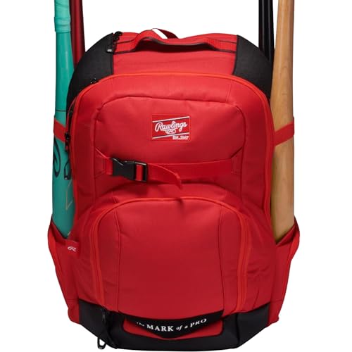Rawlings | The Journey Player's Backpack Equipment Bag | Baseball/Softball | Multiple Colors - color: Scarlet