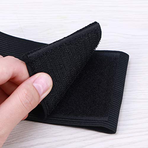 BESPORTBLE Adjustable Soccer Captain Armband for Youth Kids - Elastic Nylon Football Arm Band with Anti-Drop Design, Black Team Sports Accessory for Soccer, Rugby, Basketball