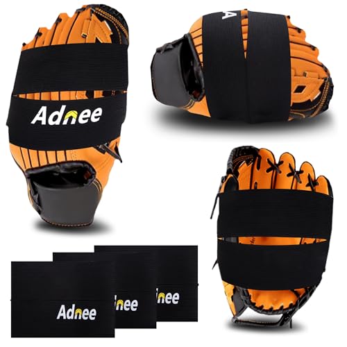 Adnee Baseball Glove Strap - Softball and Baseball Glove Strap - Glove Wrap Band for Quickly Keep The Pocket Formed,Fit All Gloves - color: 3 Pcs