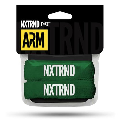 1 Pair Nxtrnd Bicep Bands, Sweat-Absorbent Arm Sweatbands, Football Accessory - color: Dark Green