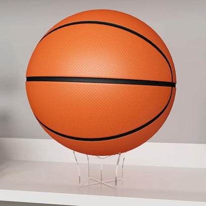Large Ball Stand 3-Pack, Acrylic Display Stand for Football Basketball Soccer Volleyball Rugby, Ball Display Holder for Storage and Displaying - size: Large Ball Stand (4.7x2.6 inch)
