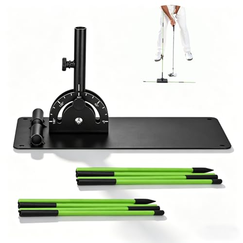 Adjustable Golf Alignment Stick Holder | Weighted Swing Trainer | Precision Aiming & Putting Practice Aid | Indoor & Outdoor Golf Training