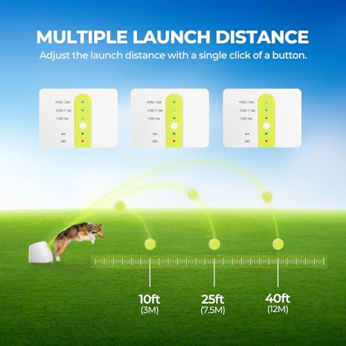 ALL FOR PAWS Automatic Dog Ball Launcher for Medium to Large Dogs, Interactive Tennis Ball Thrower, Rechargeable Dog Toy Mental Stimulation Training Game for Energetic Dogs - size: Max Size