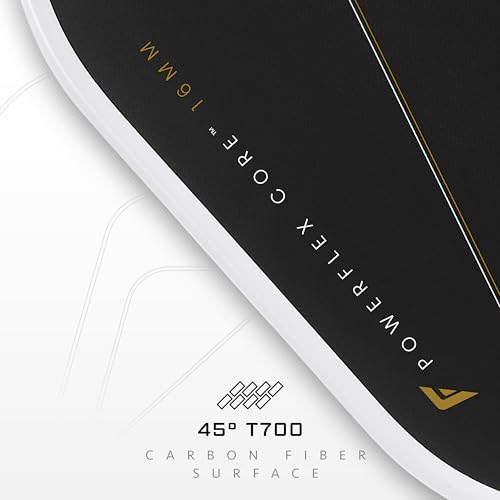 Franklin Sports PRO Pickleball Paddles – C45 Carbon Fiber Series - Official USAP + UPA Approved – Pro Player Design - color: ALW Aurelius | White, size: 16 mm