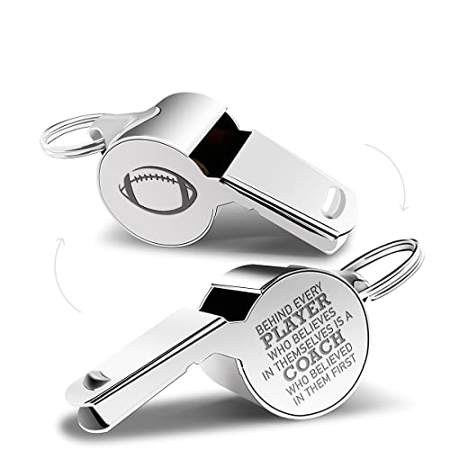 Whistle Football Coach Gifts Whistle for Coaches Teachers Whistle Emergency Coach Referee Lifeguard Loud Whistle for Men Women Referees School Sports Coaches Whistle with Lanyard Cheer Coach Gift.