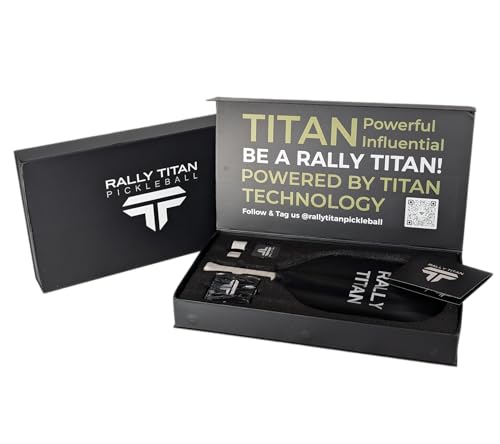 Titan Pro 16 MM Pickleball Paddle | Titan Pro & Power Collection | Thermofomed | Foam Injected Walls | T700 Toray Textured Carbon Fiber Surface | USAPA Approved | Single Rally Titan Paddle in a Box