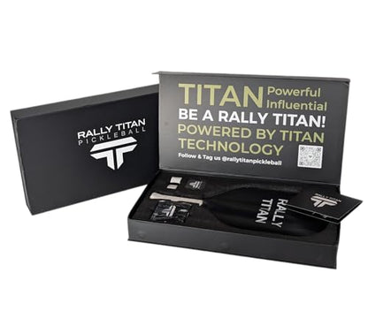 Titan Pro 16 MM Pickleball Paddle | Titan Pro & Power Collection | Thermofomed | Foam Injected Walls | T700 Toray Textured Carbon Fiber Surface | USAPA Approved | Single Rally Titan Paddle in a Box