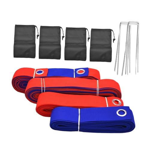 Beach Volleyball Lines Professional Sand Marking Kit with Wear Resistant Polyester Material Portable and Complete with Stakes Suitable for Community
