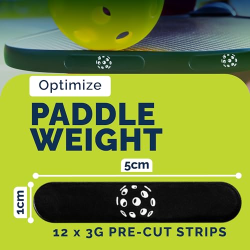 Lead Tape for Pickleball Paddles | Pre-Cut 3g Strips | Plastic-Coated, High-Performance Adhesive Weights - size: 12 Strips (Single Pack)