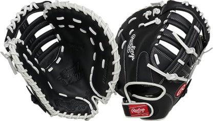 Rawlings | SHUT OUT Fastpitch Softball First Base Mitt | Left Hand Throw | 12" - Single Post Double Bar Web | Black