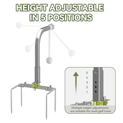 Golf Swing Trainer, Portable Golf Training Aid, Durable Golf Practice Equipment With 5 Adjustable Height, Indoor Outdoor Golf training equipment Accessories, Golf Gifts for Men women Golf lovers