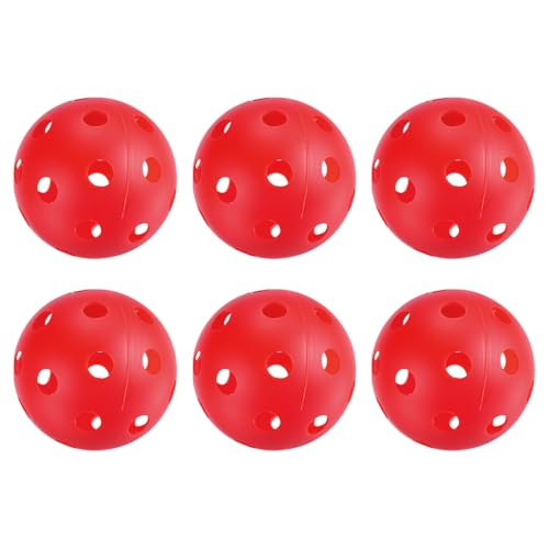 PATIKIL Outdoor Pickleball Balls Holes Pickleball Pickleball Balls, for Amateurs, Indoor and Outdoor Sport, - color: Red