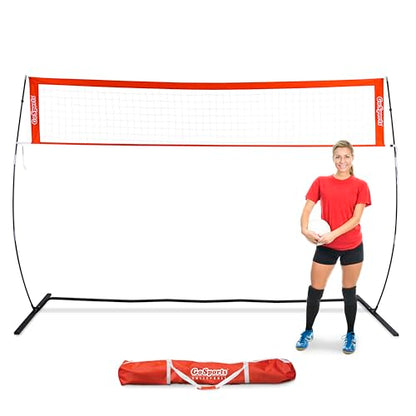 GoSports Freestanding Volleyball Training Net - 12 ft or 20 ft - Indoor our Outdoor Use, Instant Setup, and Height Adjustable - style: 12 ft