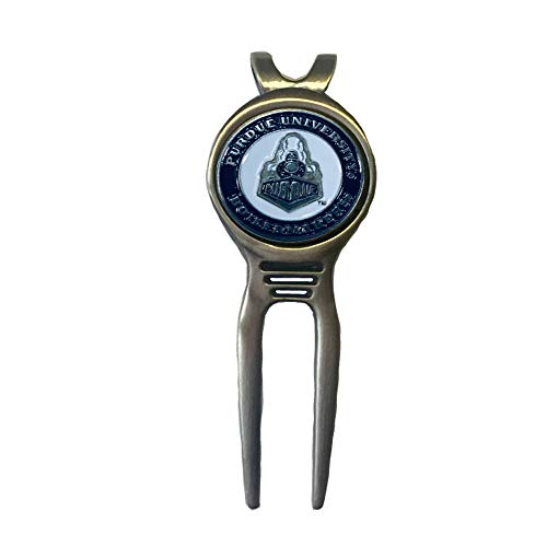 Divot Repair Tool Removable Magnetic Ball Marker-Best Divot Fixer - style: PURDUE UNIVERSITY BOILER