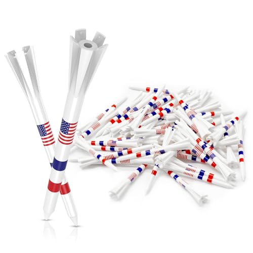 DURARANGE Premium Golf Tees - 5-Prong & 4-Prong Anti-Slip, Enhanced Stability, Unbreakable Golf T 3-1/4" for 360cc Drivers, Ideal Gift for Golfer - color: Elite Golf Tees- Milky White- 50pk