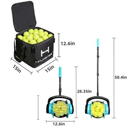 Tennis Ball Pickleball Collector Roller, Quick Rolling Picker for Tennis Balls