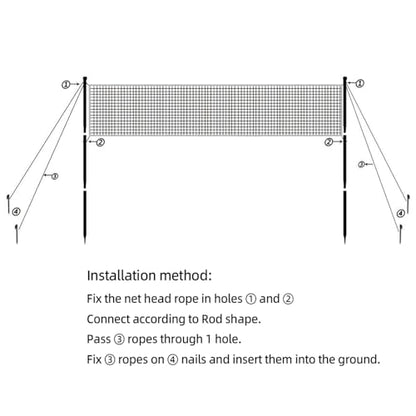 Portable Outdoor Volleyball Net Set 19ft Easy Set Up Volleyball Net System with Adjustable Poles, Soft Volley Ball, Pump, Boundary Line, Carry Bag for Backyard, Beach,
