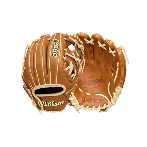 Wilson | 2026 | A2000 Classic | Baseball Gloves + Mitts | Sizes 11.5" - 12.75" | Right + Left Hand Throw | Multiple Styles - color: Saddle Tan/Blonde, size: PF Infield - 11.5"