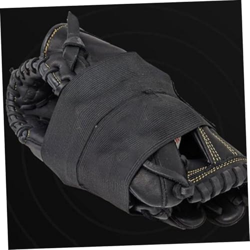 GANAZONO 4pcs Baseball Glove Strap Gloves Wrapping Band Replacement Strap Handed Safety Gloves Baseball Glove Band Glove Fixing Wraps Straps Baseball Catcher Strap Guard Polyester Black