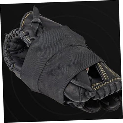 GANAZONO 4pcs Baseball Glove Strap Gloves Wrapping Band Replacement Strap Handed Safety Gloves Baseball Glove Band Glove Fixing Wraps Straps Baseball Catcher Strap Guard Polyester Black