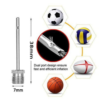 Air Pump Needle,50Pcs FMMTHQ Dual-Port Basketball Inflation Needles,Inflate Pump Needle Adaptor for Football Soccer Ball Volleyball Rugby Balls
