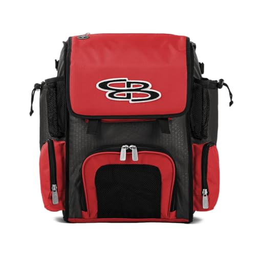 Boombah Superpack Mini Bat Pack - 8" x 12.5" x 18" - Multiple Colors - color: Charcoal/Red_C23