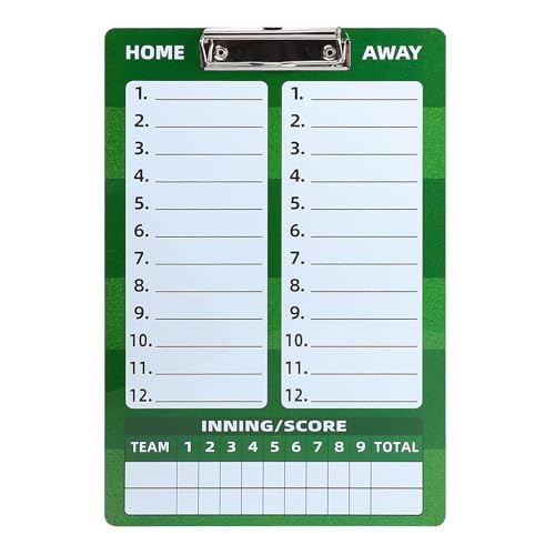 Baseball Dry Erase Coaches Clipboard, Baseball Dry Erase Coaching Board Double-Sided Baseball White Board for Coaches Writable and Erasable Baseball Clipboard Dry Erase Baseball Lineup Board - style: Baseball