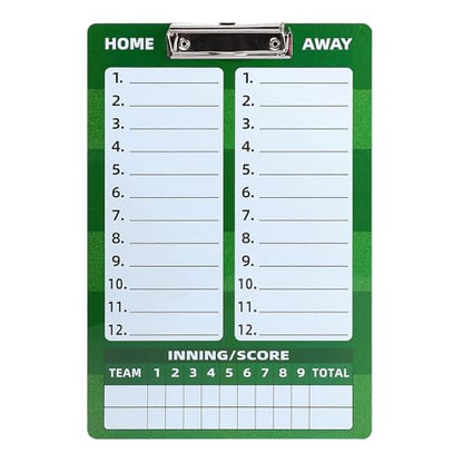 Baseball Dry Erase Coaches Clipboard, Baseball Dry Erase Coaching Board Double-Sided Baseball White Board for Coaches Writable and Erasable Baseball Clipboard Dry Erase Baseball Lineup Board - style: Baseball