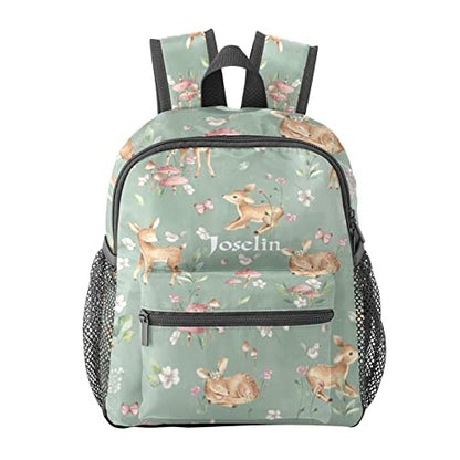 Woodland Forest Animals Deer Personalized School Backpack for Teen Kid-Boy/Girl Toddler Daypack Kindergarten Travel Bookbag - color: Option 5