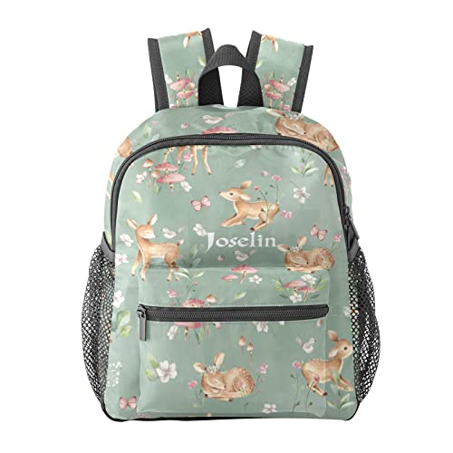 Woodland Forest Animals Deer Personalized School Backpack for Teen Kid-Boy/Girl Toddler Daypack Kindergarten Travel Bookbag - color: Option 5