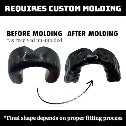 Zero-G Sports Mouthguard Black 1-Pack - Adult Size - Boil & Bite - Basketball, Football, Soccer, Baseball, Hockey, Lacrosse - color: Black