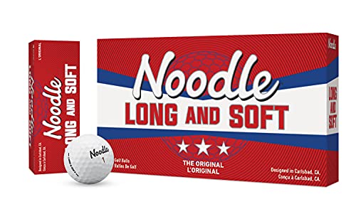 TaylorMade Noodle Long & Soft Golf Balls, Ultra-Soft 34 Compression Core, Great Feel and Increased Spin, Patented Dimple Design for Straighter Flight
