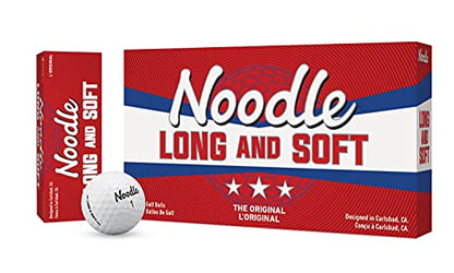 TaylorMade Noodle Long & Soft Golf Balls, Ultra-Soft 34 Compression Core, Great Feel and Increased Spin, Patented Dimple Design for Straighter Flight