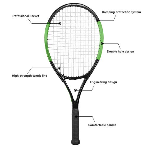 KEVENZ Tennis Racket with Carring Bag,Professional Tennis Racquet for Adults, Light Weight and Shock Proof, Green…