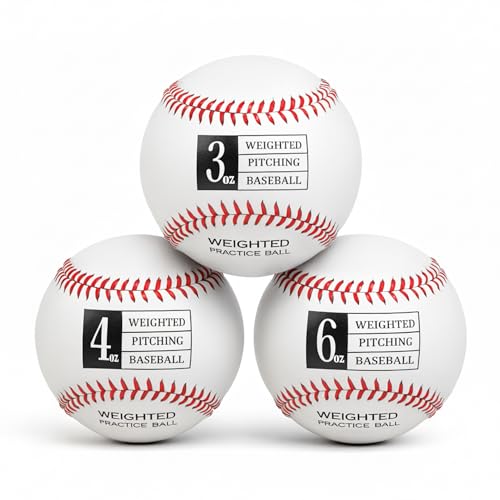 Thorza Weighted Baseballs for Throwing - Training Balls to Help Increase Pitch Velocity - size: Set of 3
