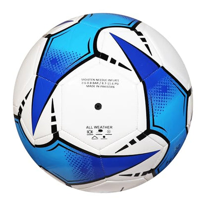 H2O TPU Soccer Ball | Soccer Balls Size 5 | Ideal for Clubs & Academies | Best for Youth & Adults | Indoor & Outdoor Training, White / Blue / Black