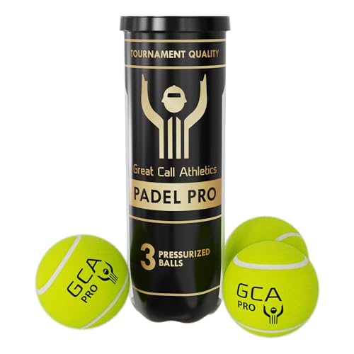 Great Call Athletics | Padel Pro Balls | Professional Tournament Quality | 3 Ball Can Pressurized Performance Game for Racket