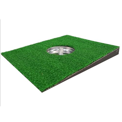 Shinsto Golf Synthetic Green Putting Mat - Portable Mini Disc, Slope Trainer with Precision Hole Cup (Indoor/Outdoor)