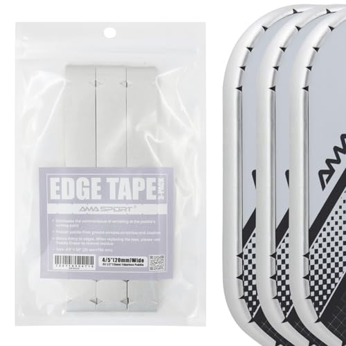 PICKLETECH Pickleball Paddle Protection Tape - Paddle Head Edge Guard - Racket Edge Protection Tape -Fit Perfectly Curved Edge -No Wrinkling - color: Silver, size: Width 20mm